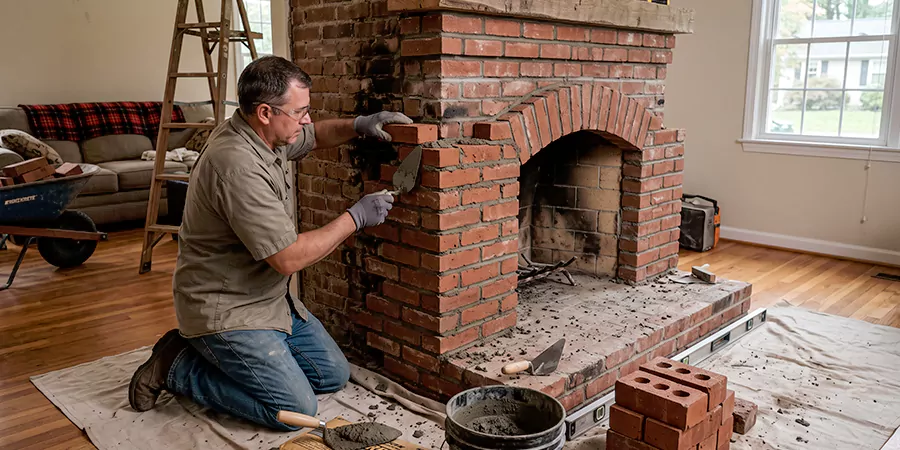Rebuild Stone Fireplace Inglewood